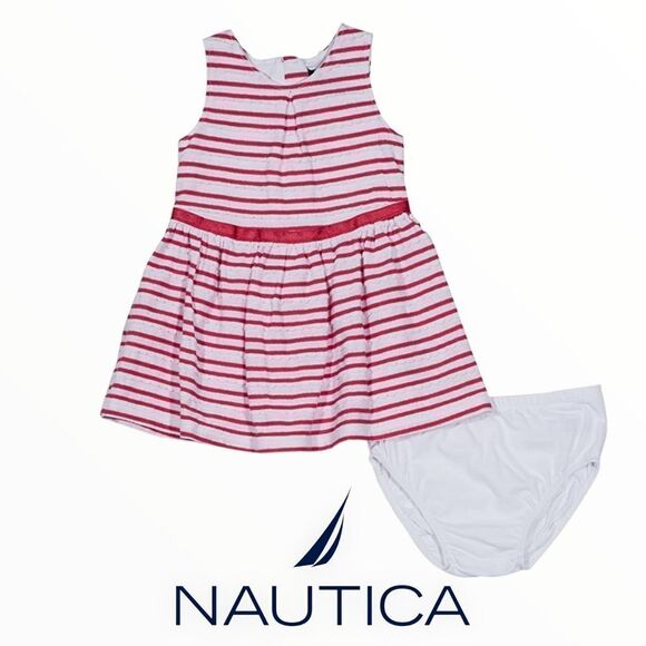 NAUTICA Kids | Coral | PATTERNED SLEEVELESS DRESS - Picture 1 of 3